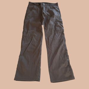 prAna Pants Men’s Smallx32L gray Hiking Roll Tab Straight Leg Belted